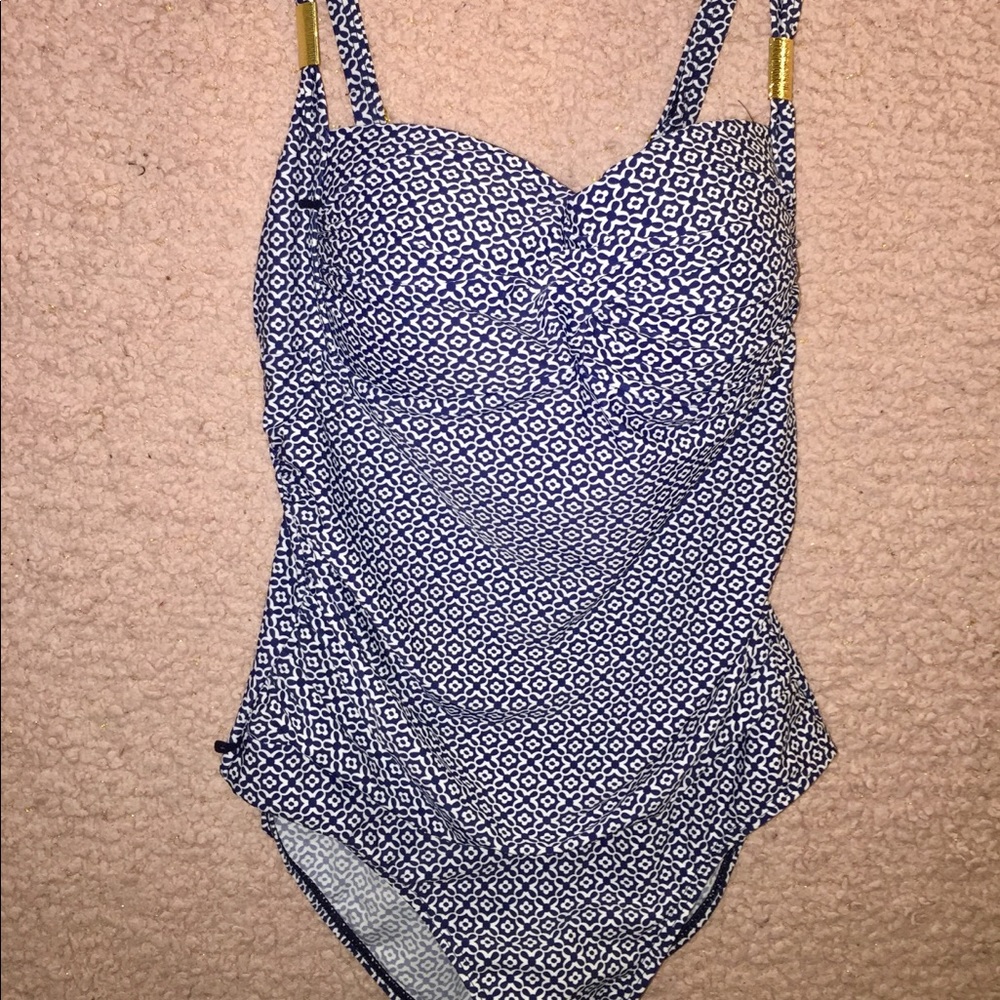 Blue One Piece Bathing Suit